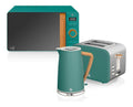 Ensembles bouilloire et grille-pain commande numerique finition inox vert