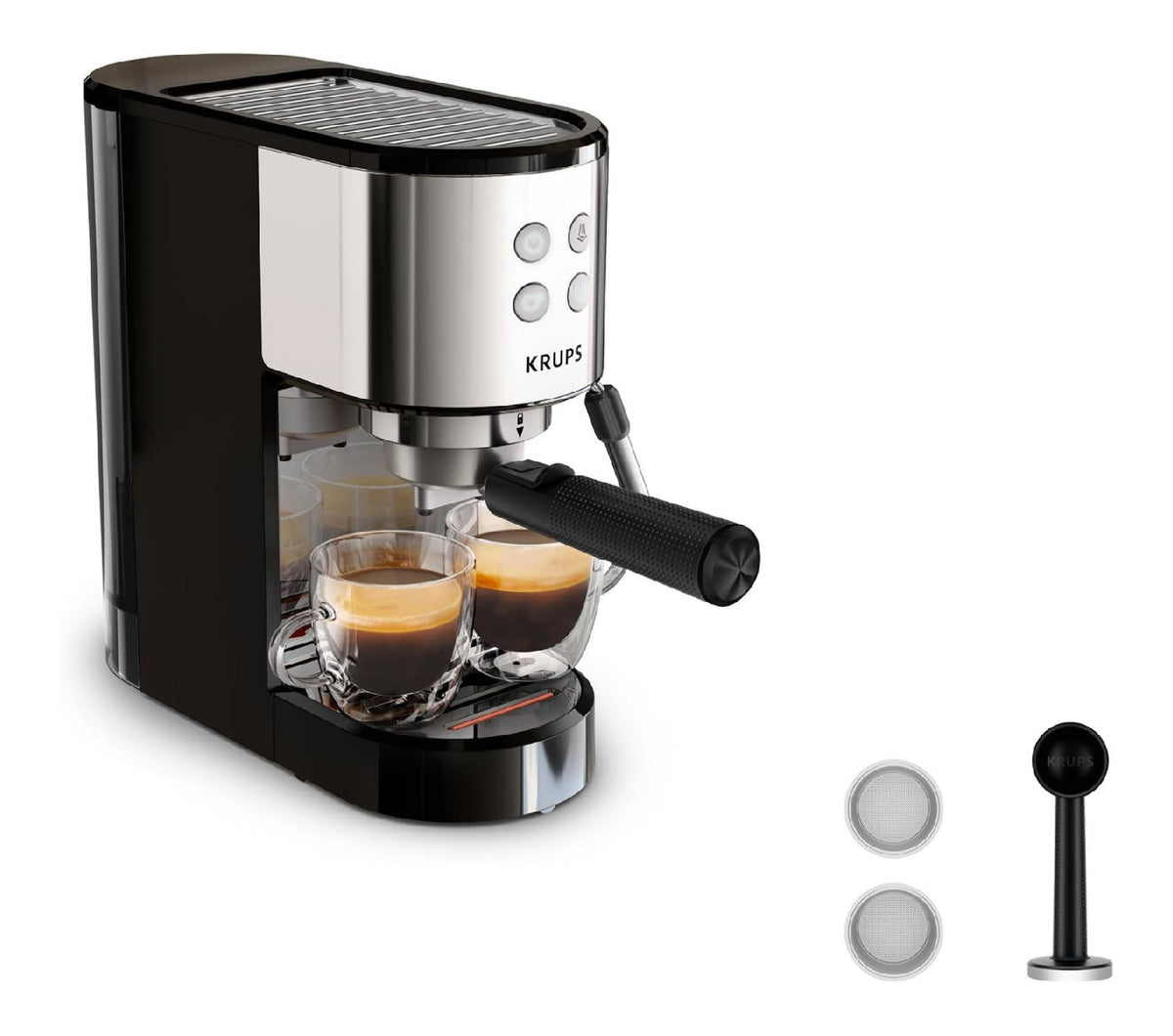 Machines a expresso et cappuccino compact finition inox argente