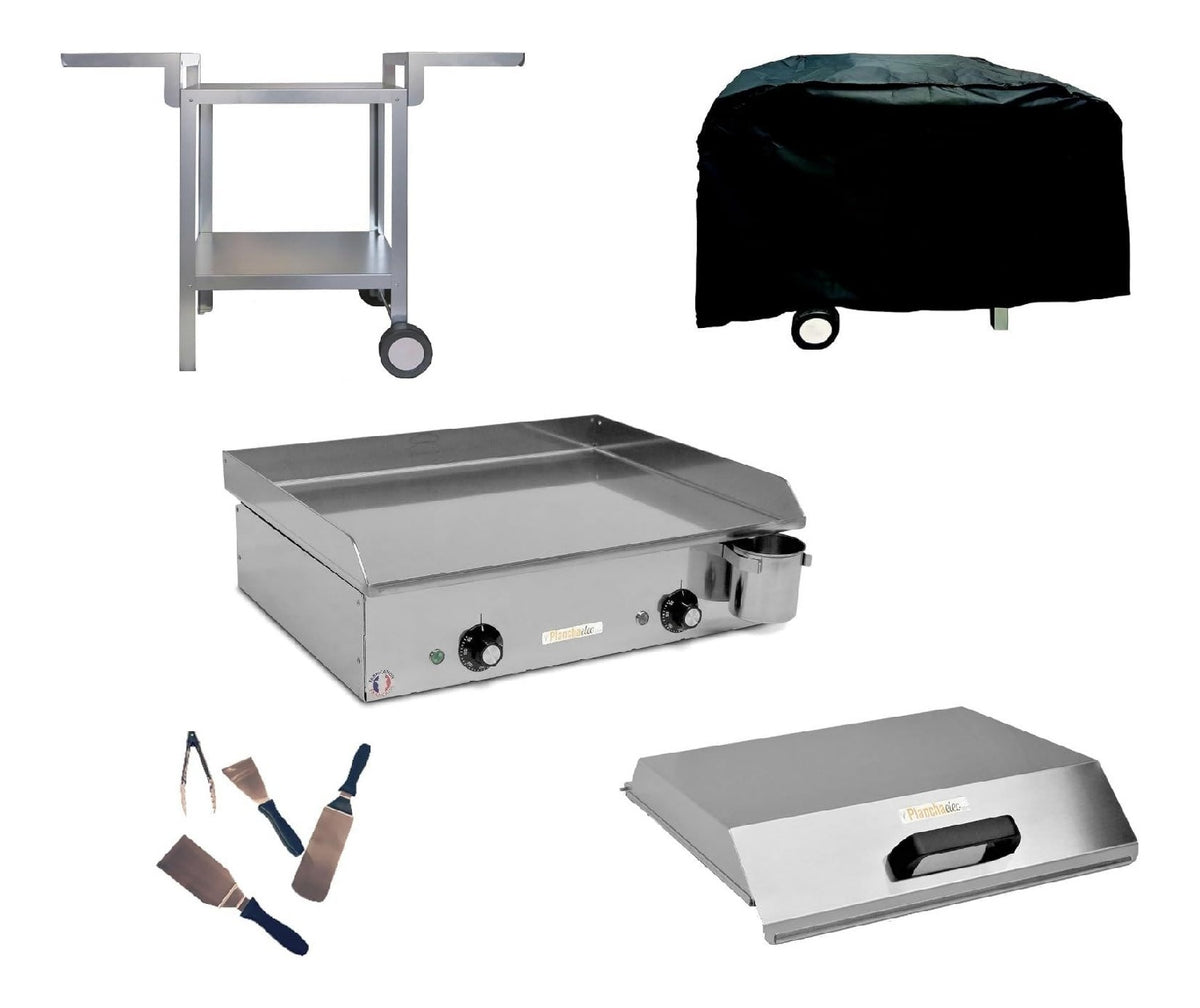 Plancha finition inox reglable inox variante 854