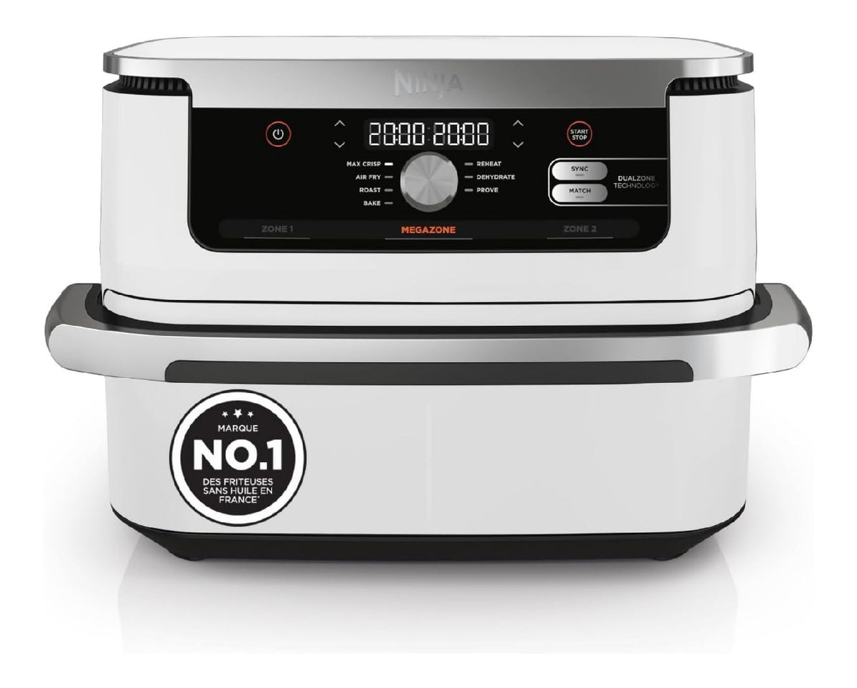 Friteuse a air chaud double zone blanc