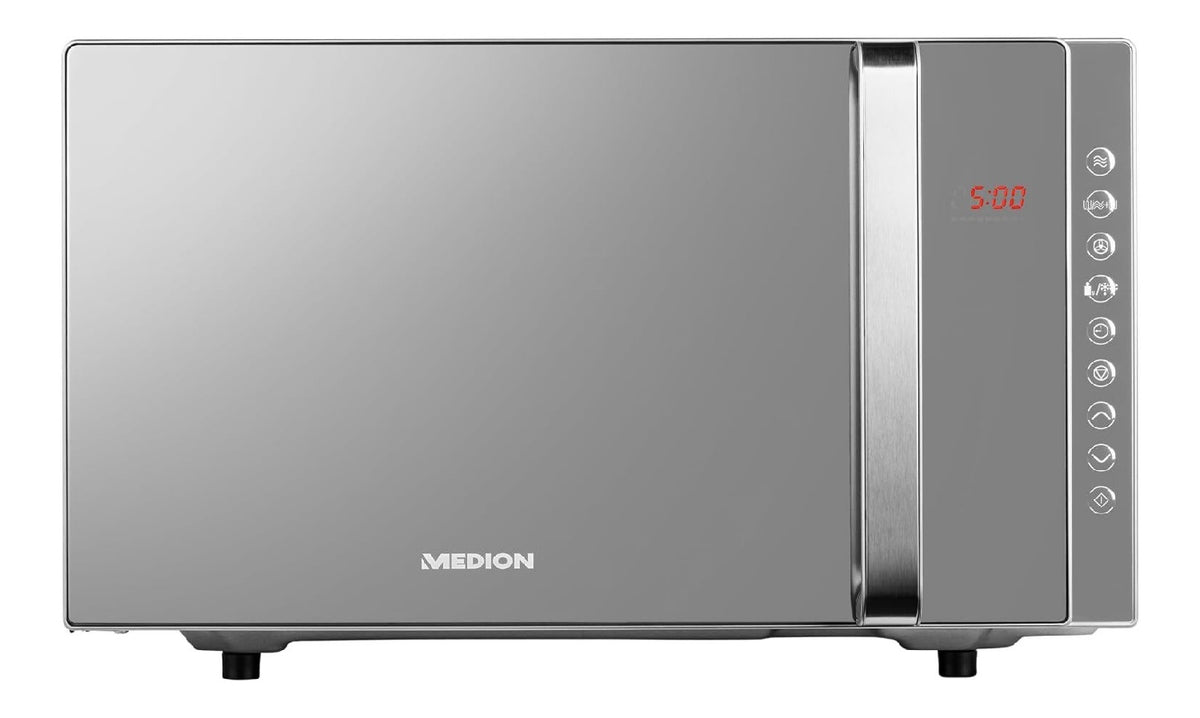 Gril avec programmes finition inox argente