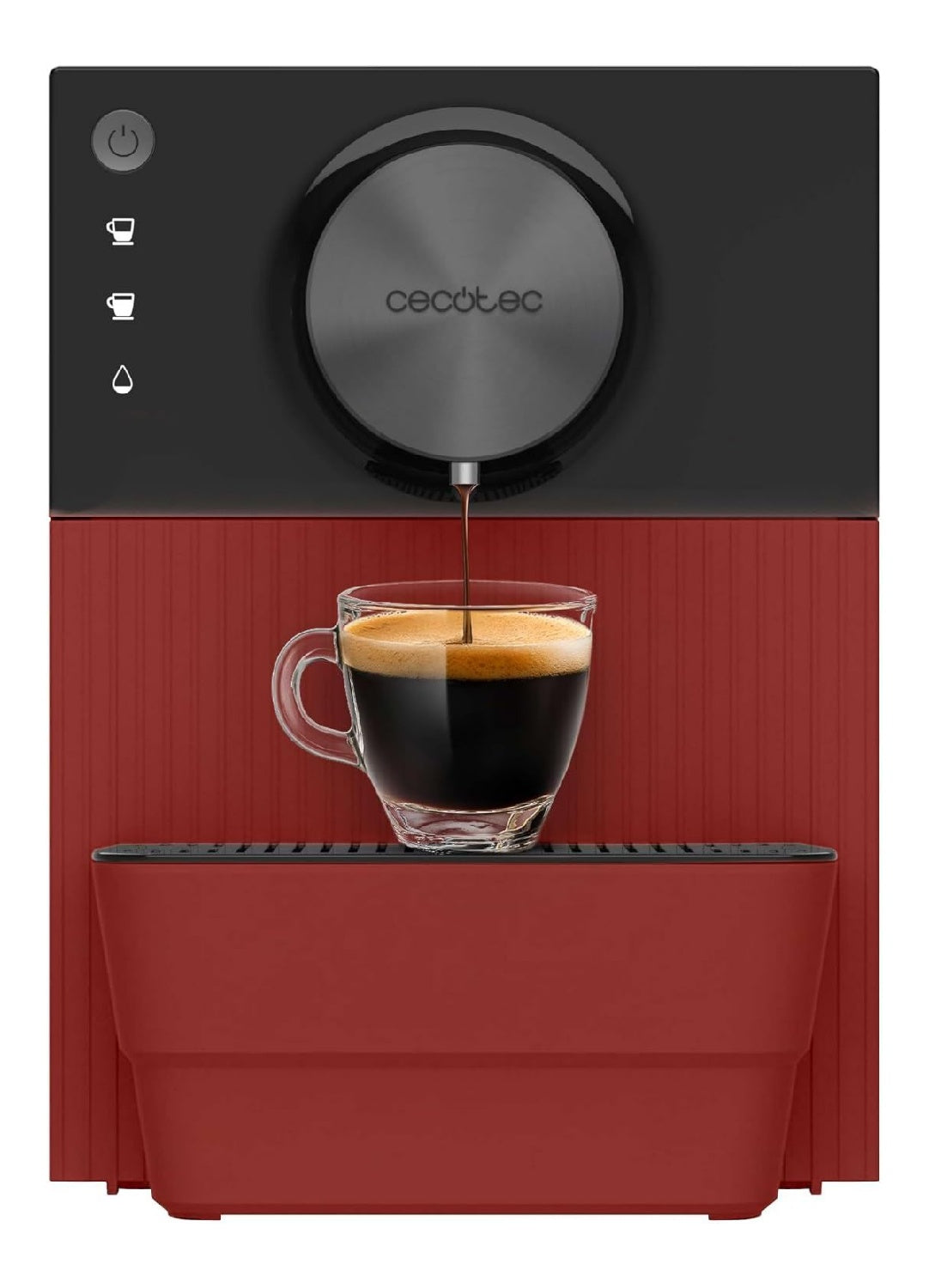 Machines a cafe automatiques compact finition inox rouge