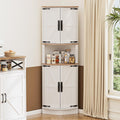 Armoire d'angle multifonction 165 x 56 x 41,5 cm avec etageres, meuble haut adapte aux petits espaces