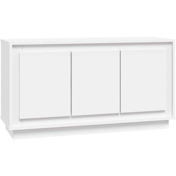 Placard blanc moderne avec six compartiments et une porte, rangement fonctionnel pour salon ou piece de vie