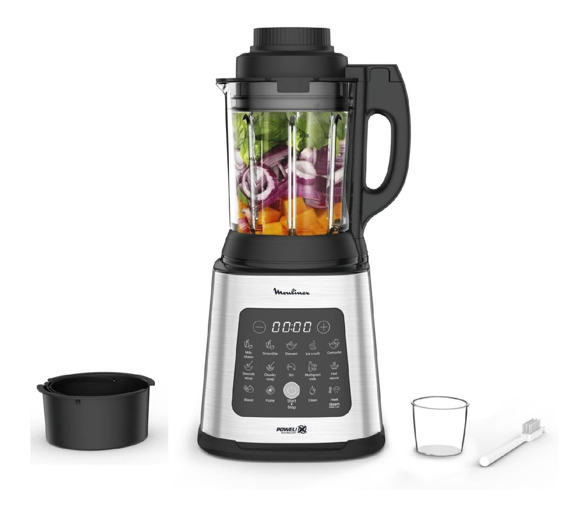 Blenders chauffant et machines a soupe avec programmes finition inox inox