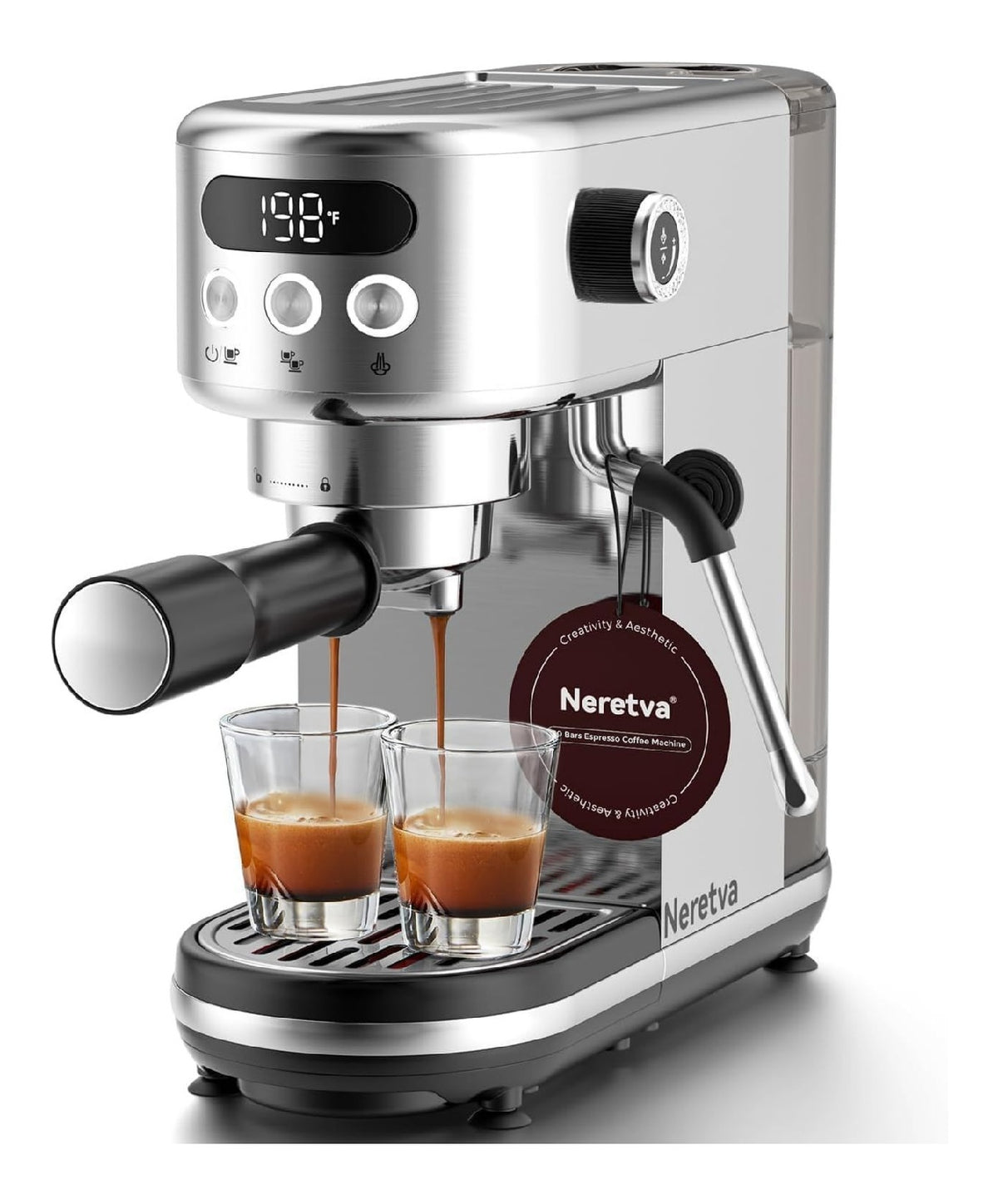 Machines expresso a vapeur compact finition inox inox