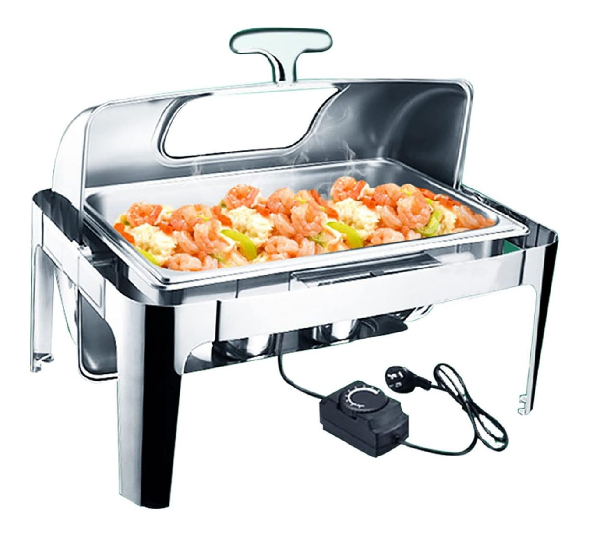Chauffe-plats finition inox reglable inox 13 L
