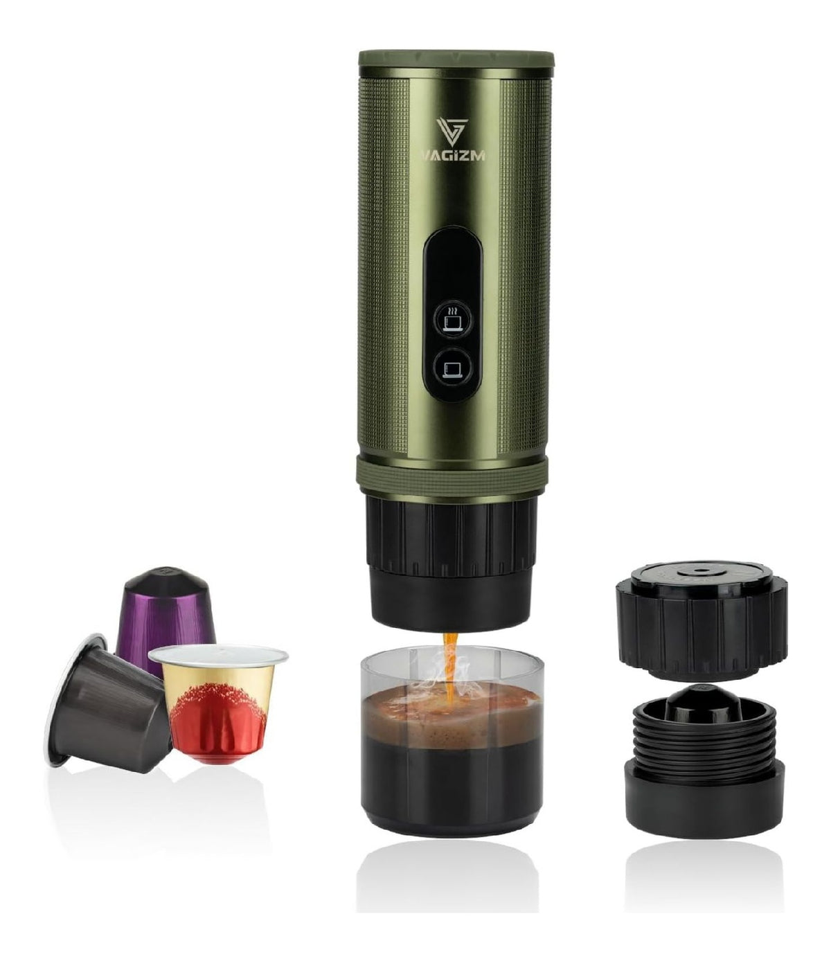 Cafetieres a capsules compact portable vert