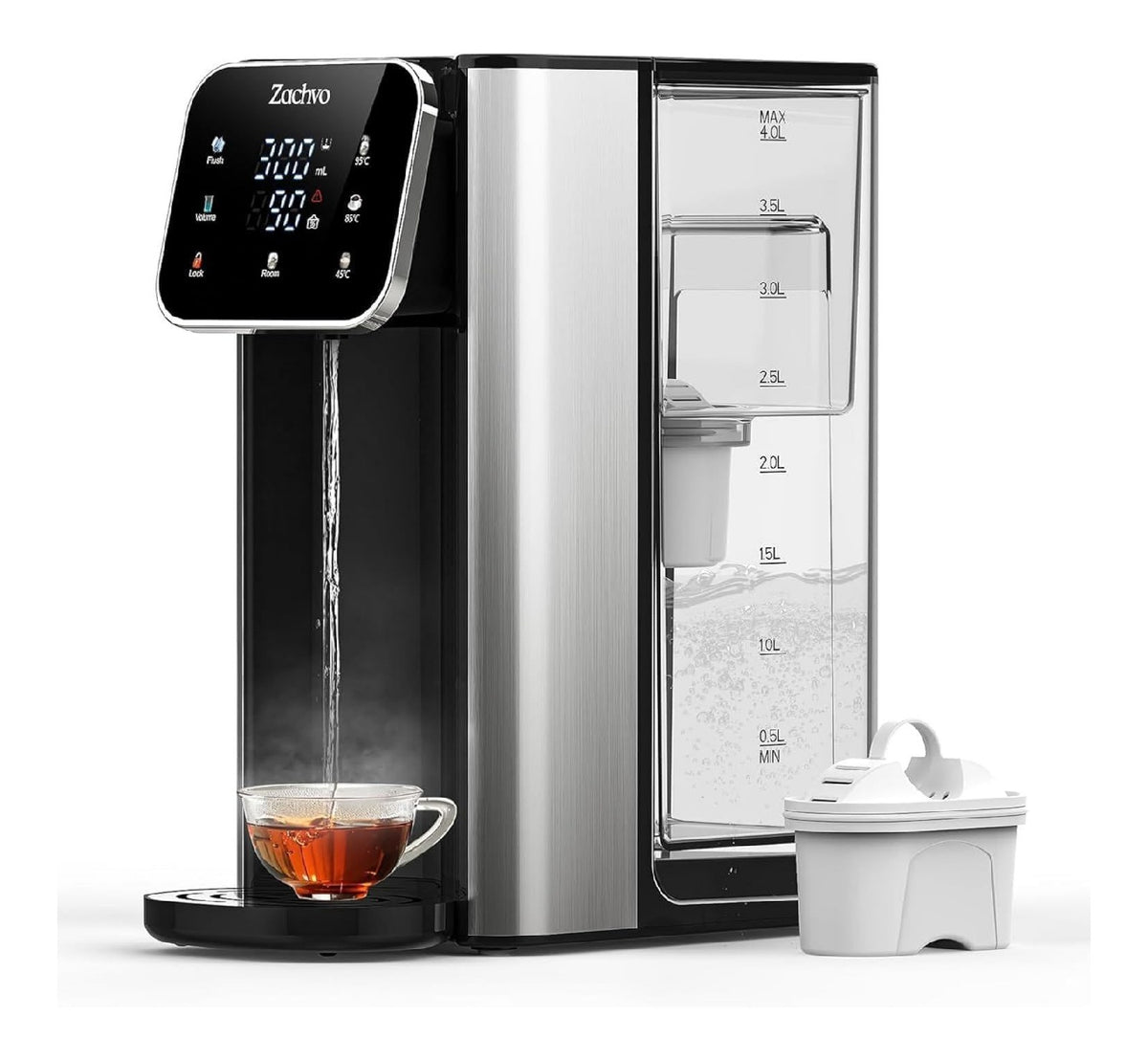 Distributeurs d'eau chaude compact noir 4 L