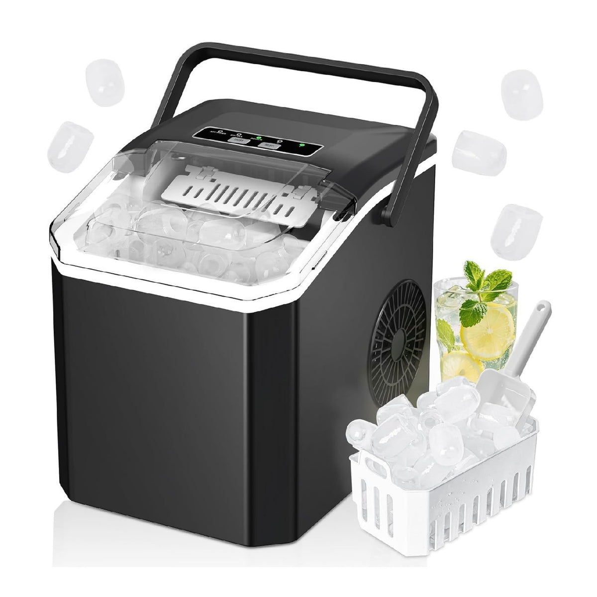 Machines a gla?ons compact portable noir 1.5 L