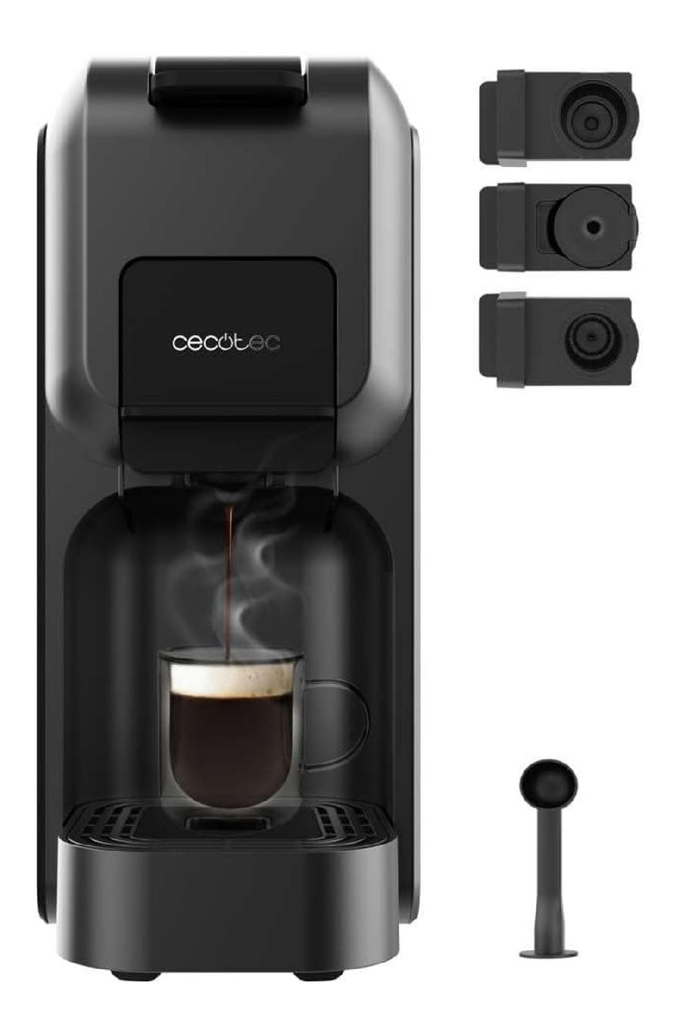 Machines expresso a vapeur compact noir format compact