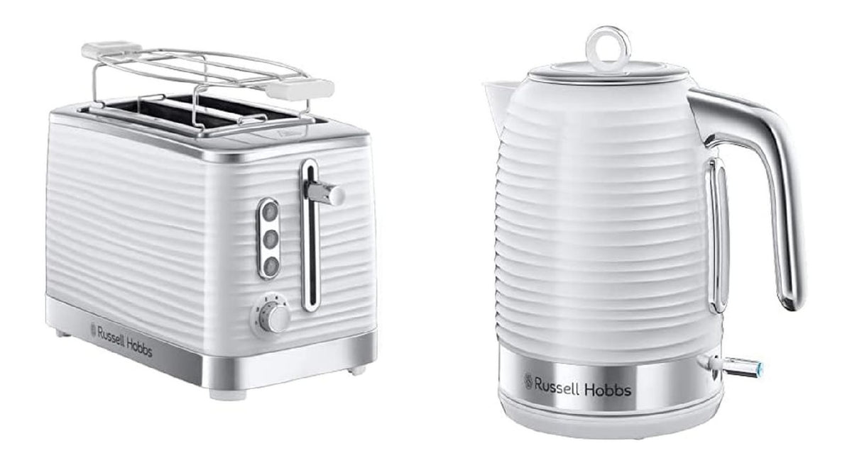 Ensembles bouilloire et grille-pain blanc