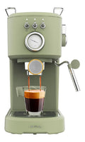 Machines expresso a vapeur compact finition inox vert
