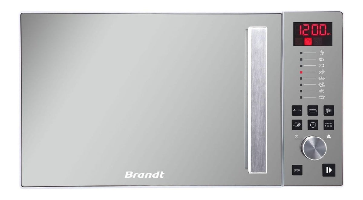 Micro-ondes multifonctions avec programmes fonctionnement silencieux blanc