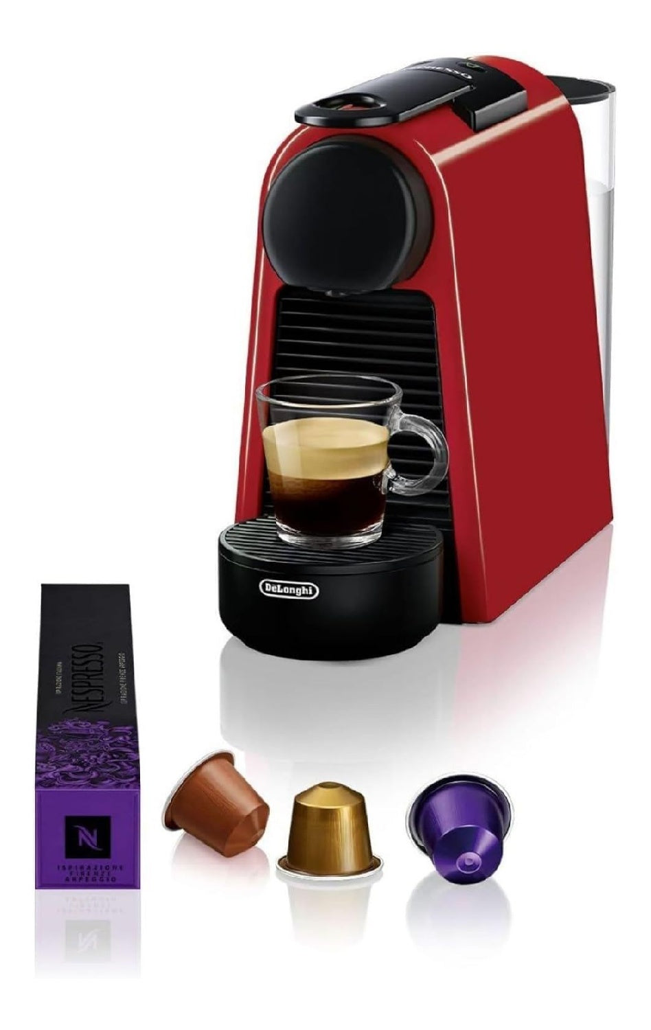 Cafetieres a capsules compact avec programmes rouge