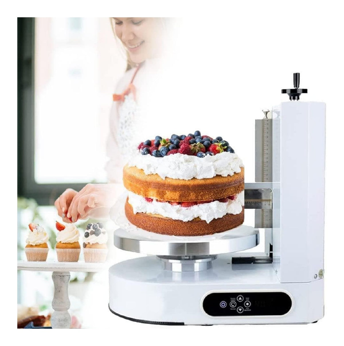 Machines a gateaux finition inox portable blanc